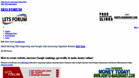 What Letsforum.com website looked like in 2021 (3 years ago)