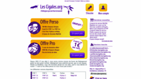 What Lescigales.org website looked like in 2021 (3 years ago)