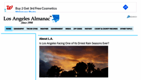 What Laalmanac.com website looked like in 2021 (3 years ago)