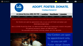What Laanimalservices.com website looked like in 2021 (3 years ago)