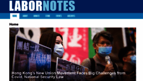 What Labornotes.org website looked like in 2021 (3 years ago)