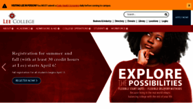 What Lee.edu website looked like in 2021 (3 years ago)