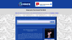 What Lyricsplayground.com website looked like in 2021 (3 years ago)