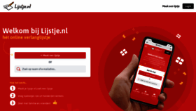 What Lijstje.nl website looked like in 2021 (3 years ago)