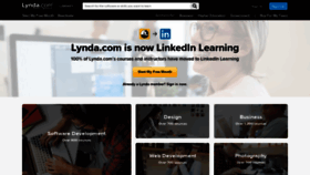 What Lynda.com website looked like in 2021 (3 years ago)