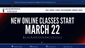 What Lackawanna.edu website looked like in 2021 (3 years ago)