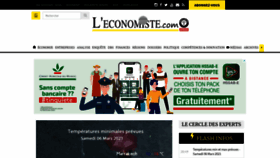 What Leconomiste.com website looked like in 2021 (3 years ago)