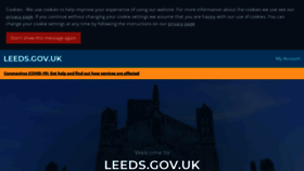 What Leeds.gov.uk website looked like in 2021 (3 years ago)