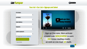 What Listjumper.com website looked like in 2021 (3 years ago)