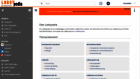 What Lobbypedia.de website looked like in 2021 (3 years ago)