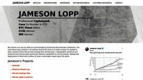 What Lopp.net website looked like in 2021 (3 years ago)