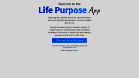 What Lifepurposeapp.com website looked like in 2021 (3 years ago)