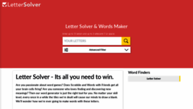 What Lettersolver.com website looked like in 2021 (3 years ago)