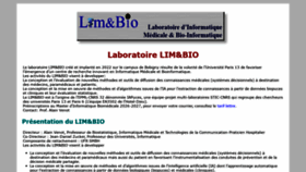 What Limbio-paris13.org website looked like in 2021 (3 years ago)