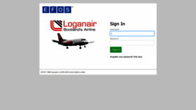 What Loganair.efosweb.com website looked like in 2021 (3 years ago)