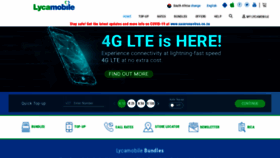 What Lycamobile.co.za website looked like in 2021 (3 years ago)