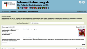 What Lebensmittelwarnung.de website looked like in 2021 (3 years ago)