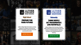 What Luthercollege.edu website looked like in 2021 (3 years ago)