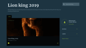 What Lionkingmovie2019.blogspot.com website looked like in 2021 (3 years ago)