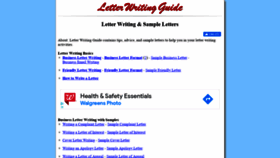 What Letterwritingguide.com website looked like in 2021 (2 years ago)