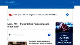 What Loans101.co.za website looked like in 2021 (3 years ago)