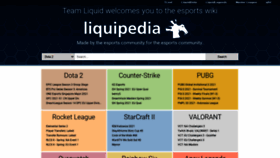 What Liquipedia.net website looked like in 2021 (4 years ago)