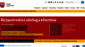 What Legionowo.pl website looked like in 2021 (2 years ago)