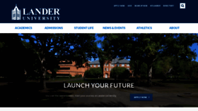 What Lander.edu website looked like in 2021 (2 years ago)