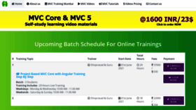 What Learnmvc.in website looked like in 2021 (2 years ago)