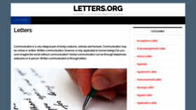 What Letters.org website looked like in 2021 (2 years ago)