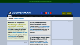 What Looperman.com website looked like in 2021 (2 years ago)