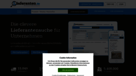 What Lieferanten.de website looked like in 2021 (2 years ago)