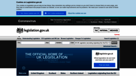 What Legislation.gov.uk website looked like in 2021 (2 years ago)