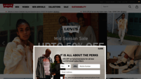 What Levi.in website looked like in 2021 (2 years ago)