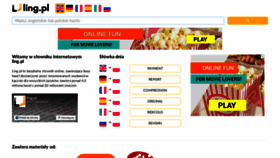 What Ling.pl website looked like in 2021 (4 years ago)