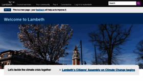 What Lambeth.gov.uk website looked like in 2021 (2 years ago)