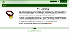 What Licensepet.com website looked like in 2021 (2 years ago)