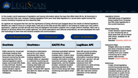 What Legiscan.com website looked like in 2021 (2 years ago)