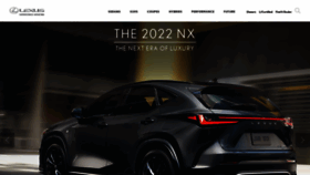 What Lexus.com website looked like in 2021 (2 years ago)