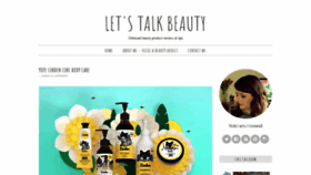 What Letstalkbeauty.co.uk website looked like in 2021 (2 years ago)