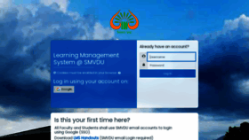 What Lms.smvdu.ac.in website looked like in 2021 (2 years ago)