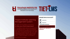 What Lms.thapar.edu website looked like in 2021 (2 years ago)