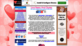 What Lovepoemsandquotes.com website looked like in 2021 (2 years ago)