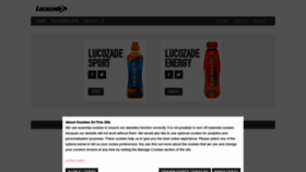 What Lucozade.com website looked like in 2021 (2 years ago)