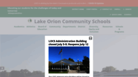 What Lakeorionschools.org website looked like in 2021 (2 years ago)