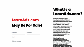 What Learnads.com website looked like in 2021 (2 years ago)