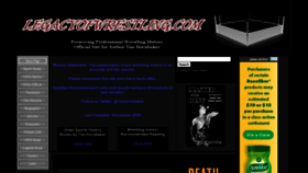 What Legacyofwrestling.com website looked like in 2021 (2 years ago)
