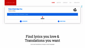 What Lyrics-on.net website looked like in 2021 (4 years ago)