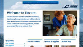 What Lincare.com website looked like in 2021 (2 years ago)
