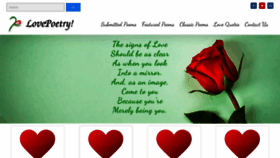 What Lovepoetry.com website looked like in 2021 (2 years ago)